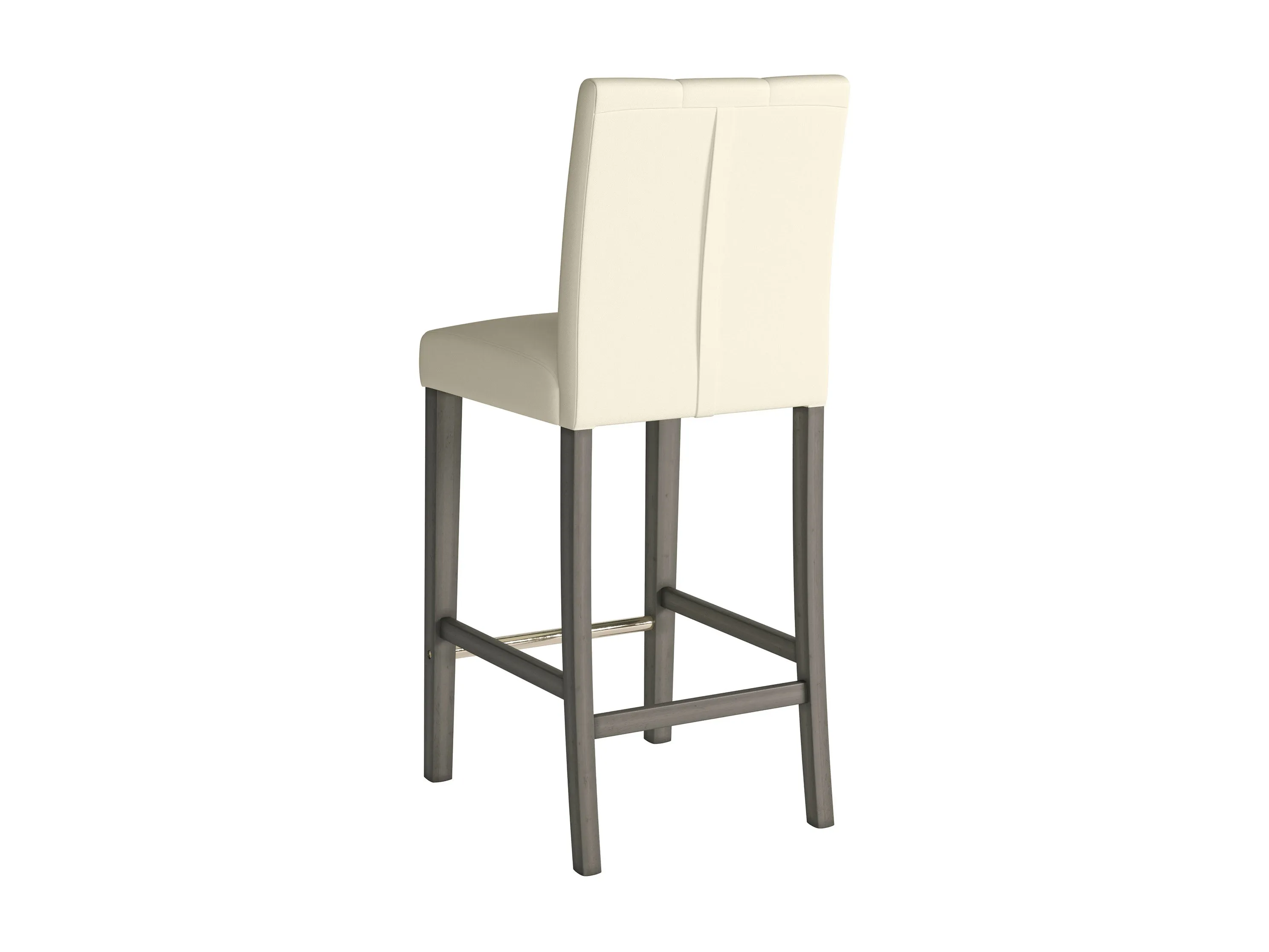 Warm White Vegan Leather Bar Height Stool