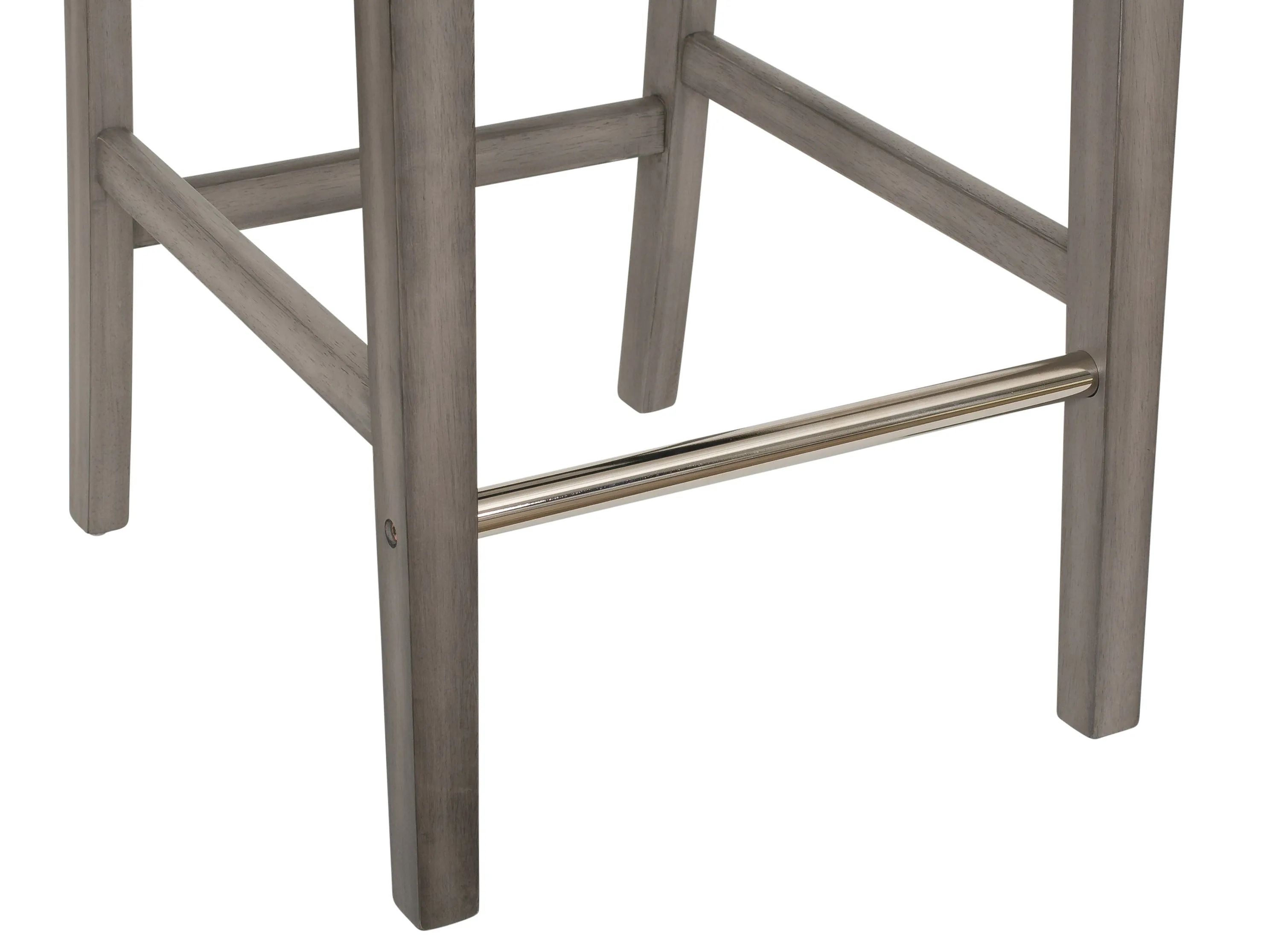 Warm White Vegan Leather Bar Height Stool