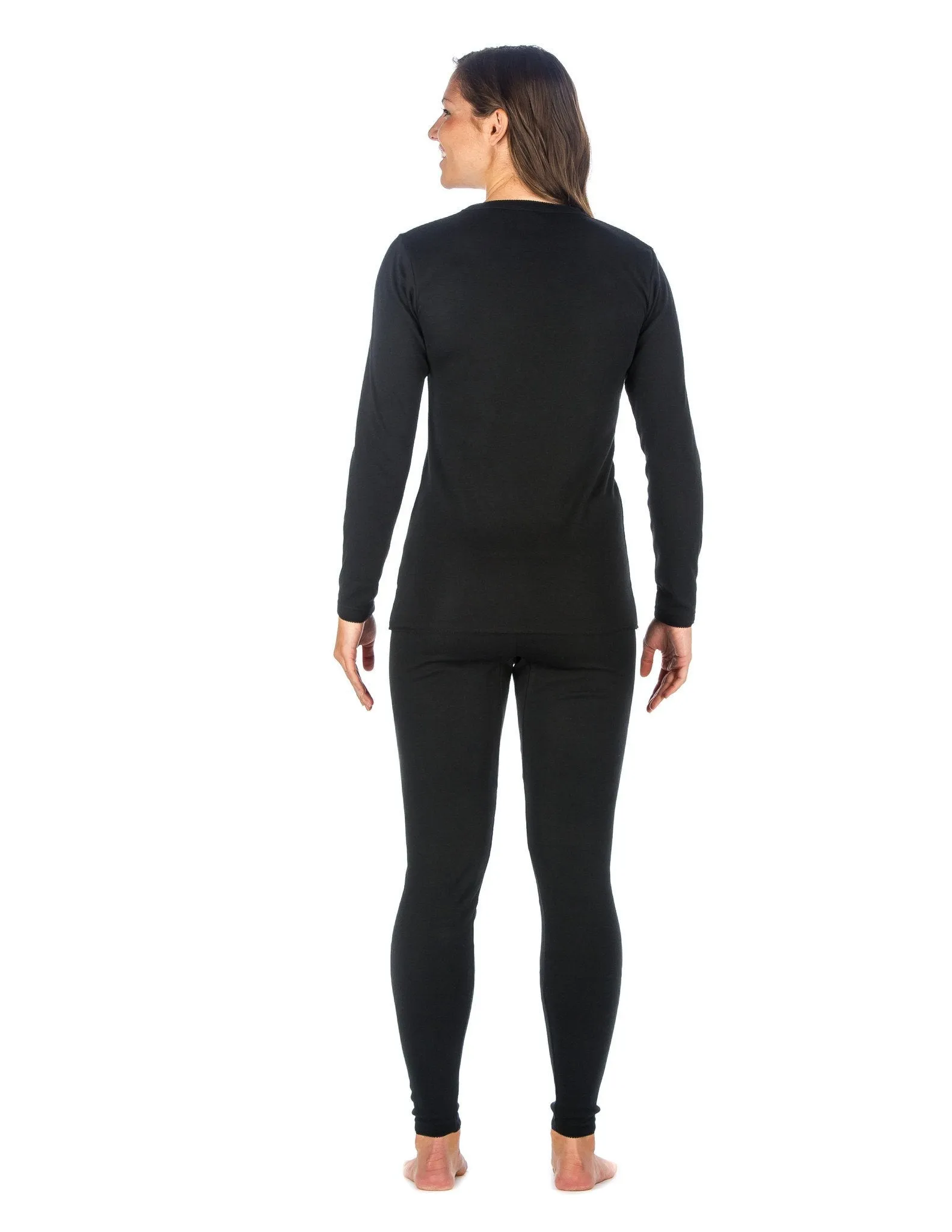 Women's 'Soft Comfort' Premium Thermal Long John Pants - Black