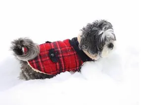 WOOL PLAID SHEARLING RED DOG JACKET