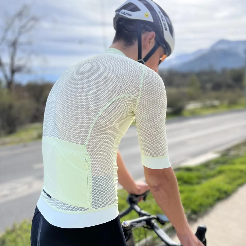 YKYW Men’s Cycling Jersey Set Back Full Mesh Design Quick Dry Ultralight Cycling Jersey and 5H Ride Bib Shorts 4 Perfect Combinations