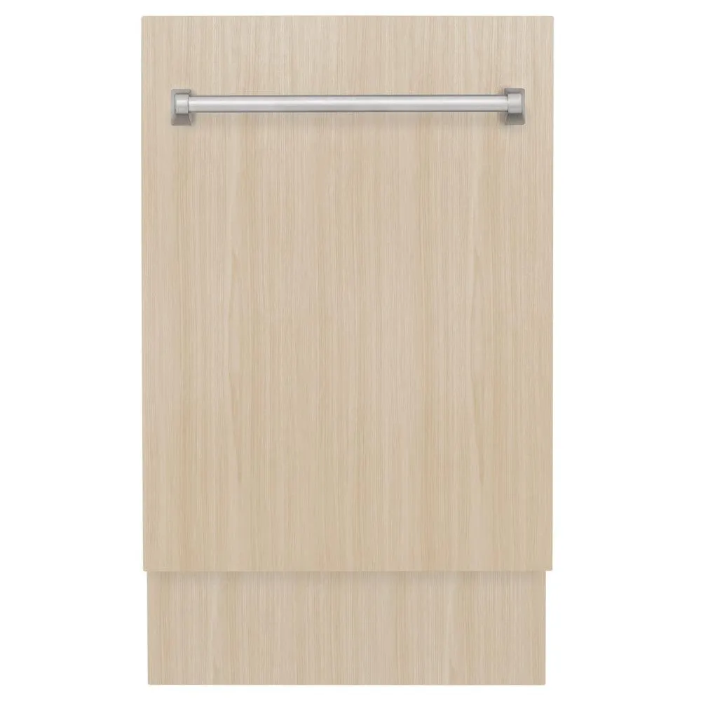 ZLINE 18 in. Tallac Series 3rd Rack Top Control Dishwasher in Custom Panel Ready with Stainless Steel Tub, 51dBa (DWV-18)